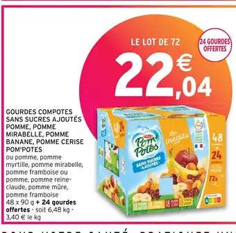 Intermarché Contact GOURDES COMPOTES SANS SUCRES AJOUTÉS offre