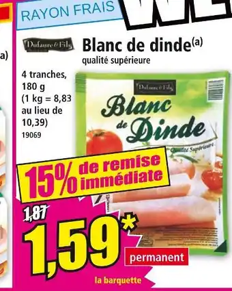 Norma Dufaure & fils Blanc de dinde offre