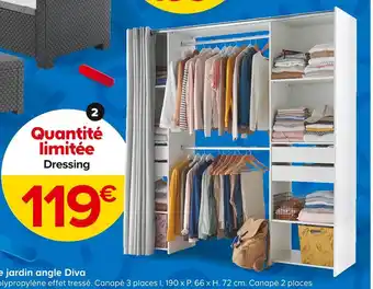 Castorama Dressing avec rideau offre