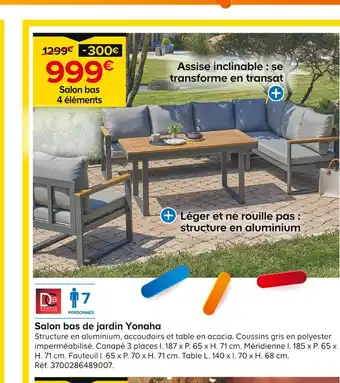 Castorama Salon bas de jardin Yonaha offre