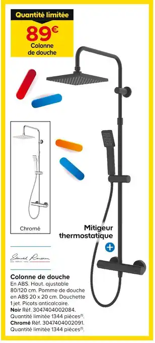 Castorama Edouard Rousseau Colonne de douche offre