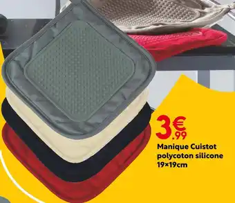 Maxi Bazar Manique Cuistot polycoton silicone 19x19cm offre