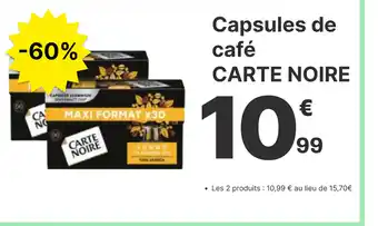 E.Leclerc Capsules de café CARTE NOIRE offre