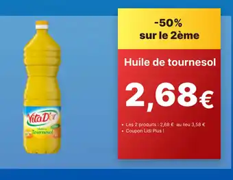 Lidl Huile de tournesol offre