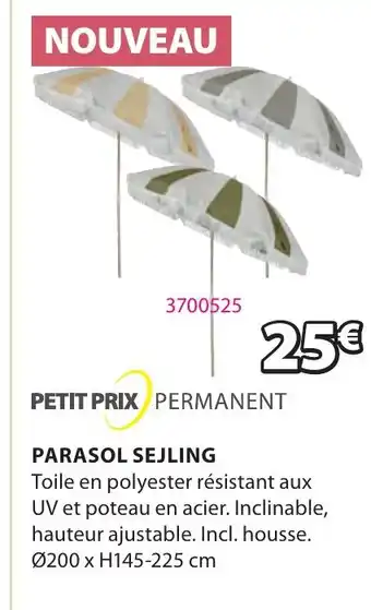 JYSK PARASOL SEJLING offre