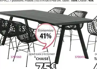 JYSK TABLE DE JARDIN FAUSING offre