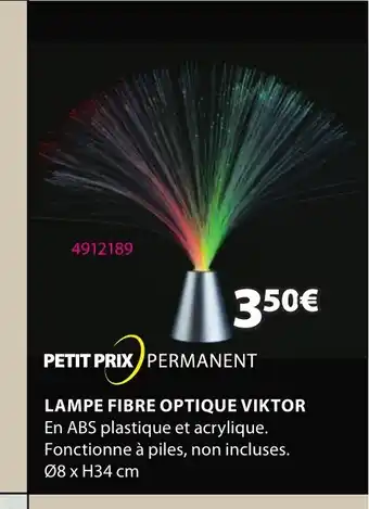 JYSK LAMPE FIBRE OPTIQUE VIKTOR offre