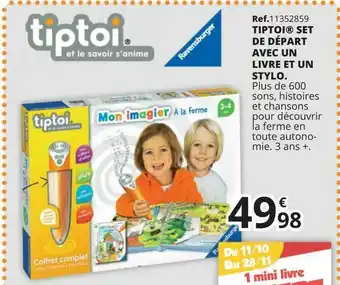 Tiptoi Set De Départ Avec Un Libre Et Un Stylo