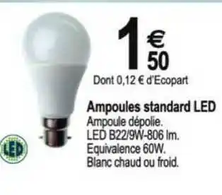 Tridôme Ampoules Standard Led offre