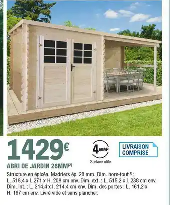 E.Leclerc Jardi Abri De Jardin 28mm offre