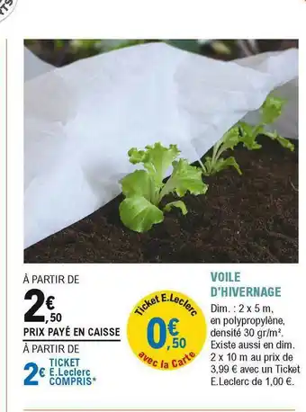 E.Leclerc Jardi Voile D'hivernage offre