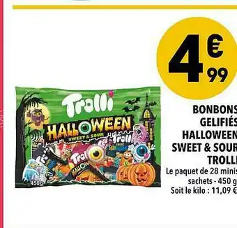 Supeco Bonbons Gélifiés Halloween Sweet & Sour Trolli offre