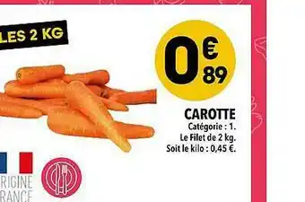 Supeco Carotte offre