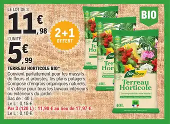 E.Leclerc TERREAU HORTICOLE BIO* offre