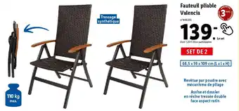 Lidl Fauteuil pliable Valencia offre