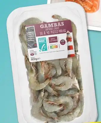 Lidl Gambas crues ASC (2) offre