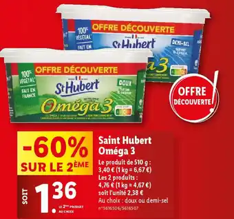 Lidl Saint Hubert Omega 3 offre