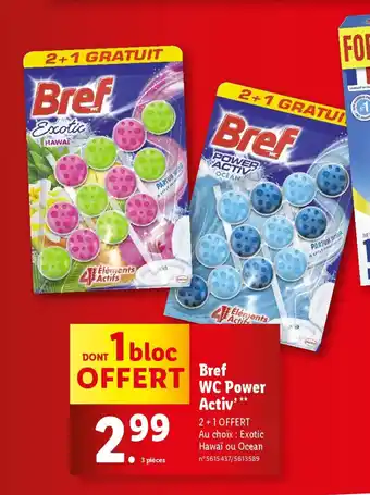 Lidl Bref WC Power Activ'** offre