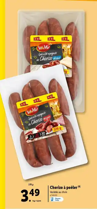 Lidl Chorizo doux offre