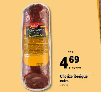 Lidl Chorizo ibérique extra offre