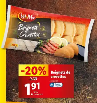 Lidl Beignets de crevettes offre