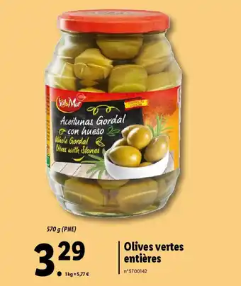 Lidl Olives vertes entières offre