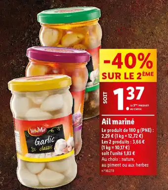 Lidl Ail mariné offre