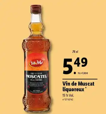 Lidl Vin de Muscat liquoreux offre