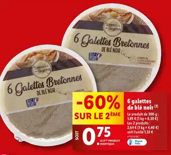 Lidl 6 galettes de blé noir (2) offre