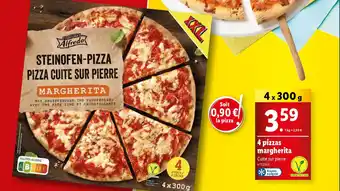 Lidl 4 pizzas margherita offre