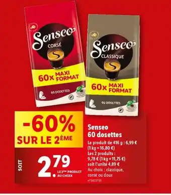 Lidl Senseo 60 dosettes offre