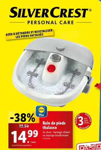 Lidl Bain de pieds thalasso offre