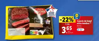 Lidl 2 pavés de bœuf extra-tendres (2) offre