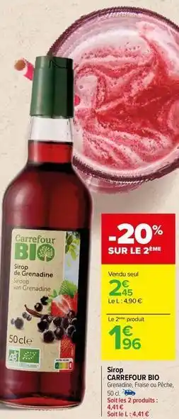 Carrefour Carrefour - sirop bio offre