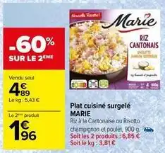 Carrefour Marie - plat cuisiné surgelé offre