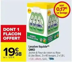 Carrefour Omo - lessive liquide offre