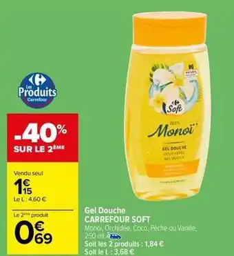 Carrefour Market Carrefour - gel douche soft offre