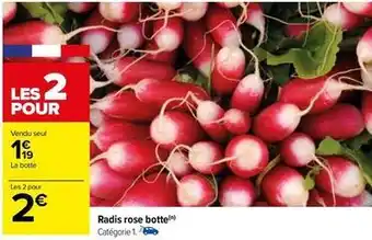 Carrefour Radis rose botte offre