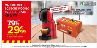 Carrefour Krups - machine multi boissons piccolo xs dolce gusto offre