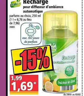 Norma Recharge pour diffuseur d'ambiance automatique offre