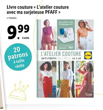 Livre couture l'atelier couture avec ma surjeteuse PFAFF