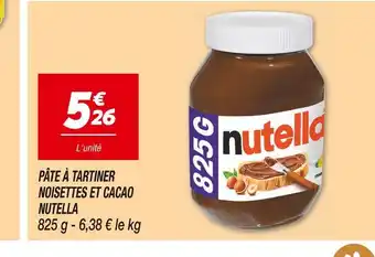 Netto NUTELLA PÂTE À TARTINER NOISETTES ET CACAO offre