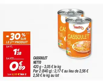 Netto NETTO CASSOULET offre