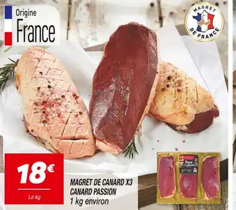 Netto CANARD PASSION MAGRET DE CANARD X3 offre