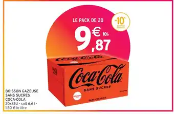 Intermarché COCA-COLA BOISSON GAZEUSE SANS SUCRES offre