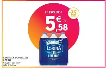 Intermarché LORINA LIMONADE DOUBLE ZEST offre