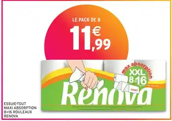 Intermarché RENOVA ESSUIE-TOUT MAXI ABSORPTION offre