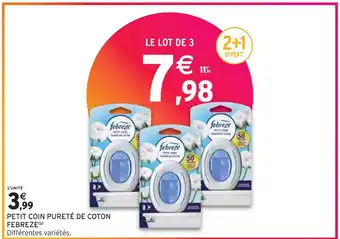 Intermarché FEBREZE PETIT COIN PURETÉ DE COTON (b) offre