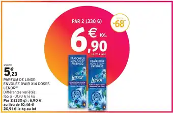 Intermarché LENOR PARFUM DE LINGE ENVOLÉE D'AIR X14 DOSES (b) offre