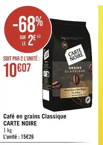 Casino Supermarchés CARTE NOIRE Café moulu Pur Arabica offre